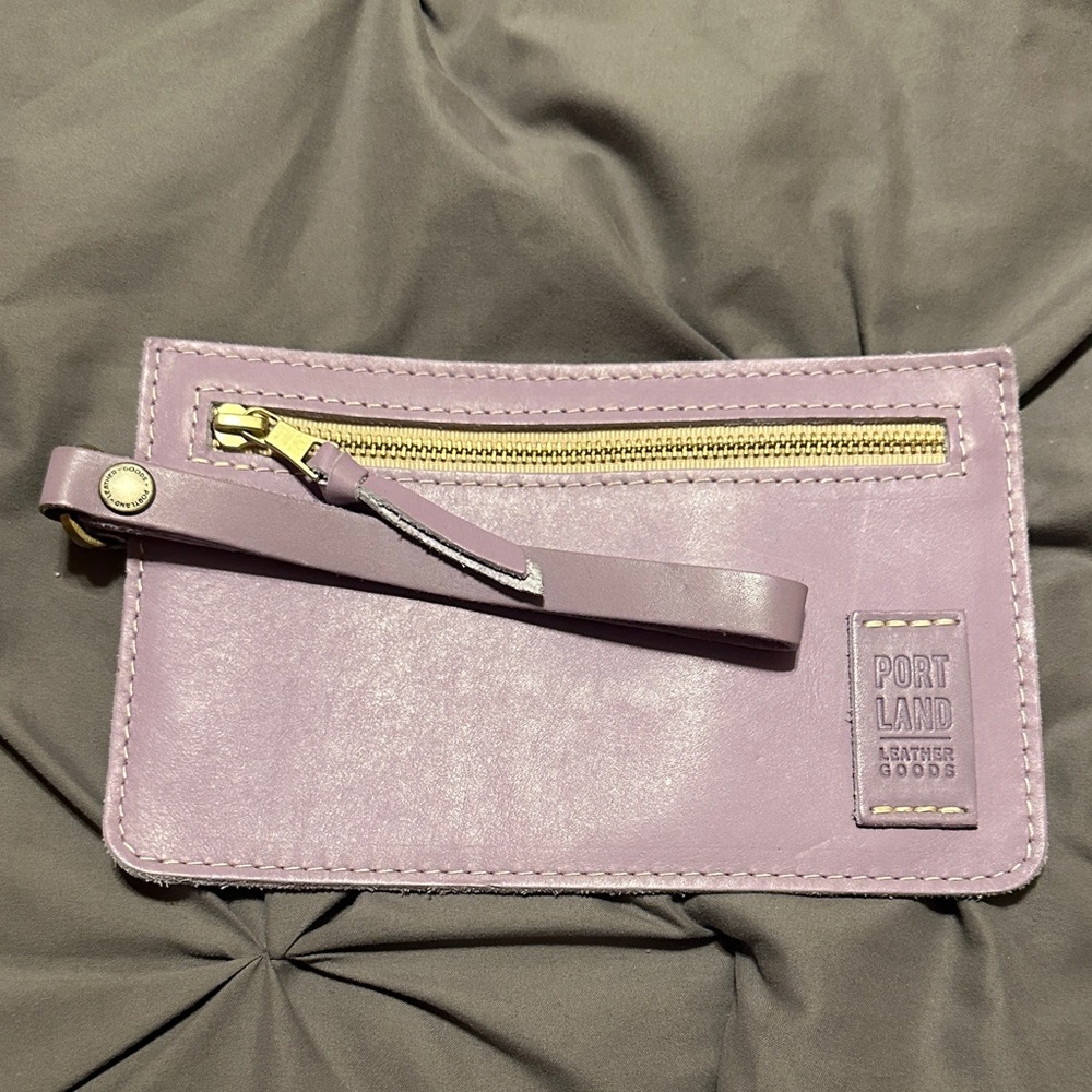 Portland Leather Lavender Adriana Wristlet